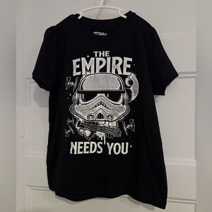 Funko Black Graphic Tee with White Stormtrooper Design